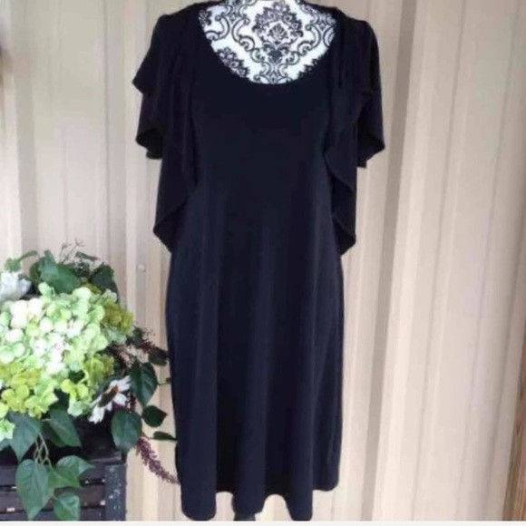 Micheal Kors Black "Caped" Shoulder  Dress - Picture 5 of 5